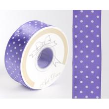 SATÉNOVÁ STUHA POLKA DOTS LEVANDUĽOVÁ