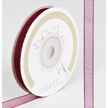 DEKORAČNÁ ORGANZOVÁ STUHA, BORDOVÁ