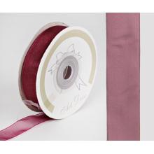 DEKORAČNÁ ORGANZOVÁ STUHA, BORDOVÁ