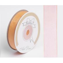 DEKORAČNÁ ORGANZOVÁ STUHA, BROSKYŇOVÁ