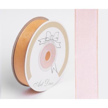 DEKORAČNÁ ORGANZOVÁ STUHA, BROSKYŇOVÁ