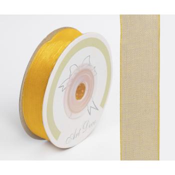 DEKORAČNÁ ORGANZOVÁ STUHA, ŽLTÁ