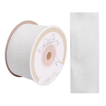 DEKORAČNÁ ORGANZOVÁ STUHA, BIELA