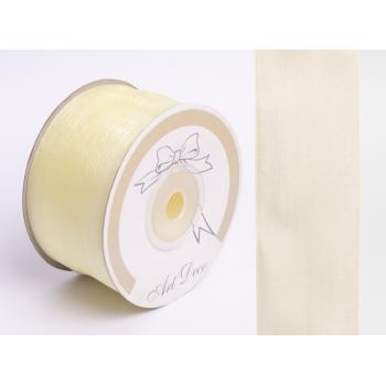 DEKORAČNÁ ORGANZOVÁ STUHA, KRÉMOVÁ