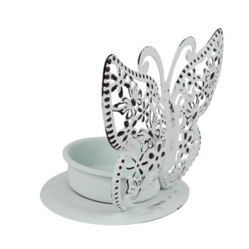 KOVOVÝ SVIETNIK MOTÝĽ TYRKYSOVÝ