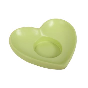 POLYRESINOVÝ SVIETNIK SRDCE ZELENÝ