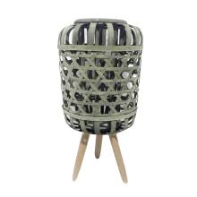 DREVENÝ LAMPÁŠ S NOHAMI VALEC ZELENÝ