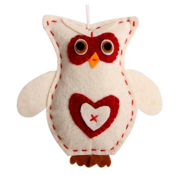 PLSTENÁ SOVA KRÉMOVÁ/ČERVENÁ