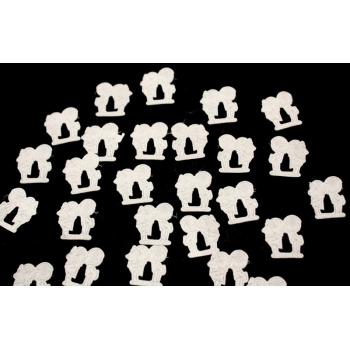 SVADOBNÝ DEKOR CHLAPEC-DIEVČA BOZK BIELY