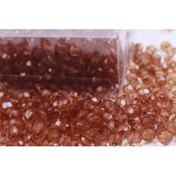 DEKORATÍVNA KRABIČKA NA KORÁLKY, TRANSPARENTNÁ HNEDÁ