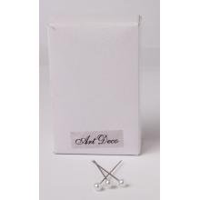 SADA 144 OZDOBNÝCH ŠPENDLÍKOV, BIELA