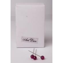 SADA DEKORAČNÝCH OZDÔB, 80 KUSOV, BORDOVÁ FARBA