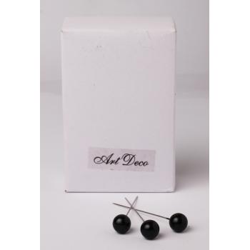 SADA OZDOBNÝCH ŠPENDLÍKOV, 40 KUSOV, ČIERNA