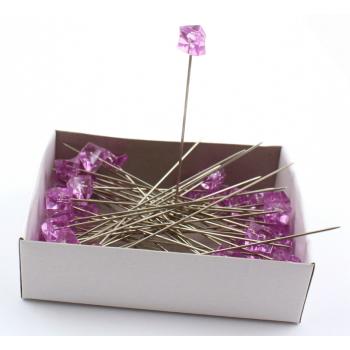 SADA KRIŠTÁĽOVÝCH IHLÍC, 48 KUSOV, FIALOVÁ