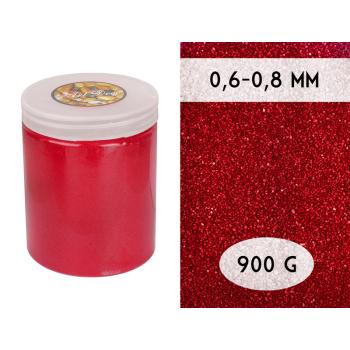 DEKORATÍVNY PIESOK, MIKROROZMERY, V NÁDOBE, ČERVENÝ