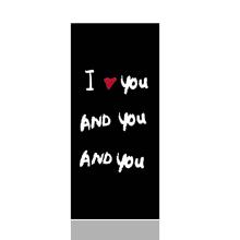 SKLENENÝ OBRAZ NA STÔL I LOVE.. BIELY NÁPIS