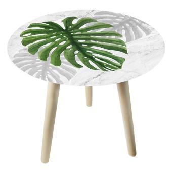 SKLENENÝ STÔL S 3 NOHAMI PHILODENDRON