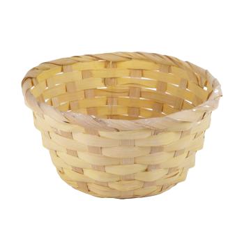 BAMBUSOVÁ MISKA Z PRÚTIA, OKRÚHLA, S OBLOŽENÍM, PRÍRODNÁ