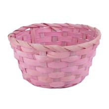 BAMBUSOVÁ MISKA Z PRÚTIA, OKRÚHLA, LEMOVANÁ, RUŽOVÁ