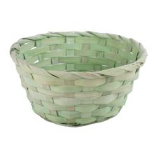 BAMBUSOVÁ MISKA Z PRÚTIA, OKRÚHLA, LEMOVANÁ, ZELENÁ