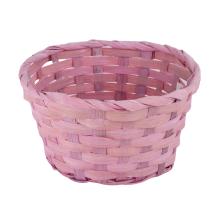 BAMBUSOVÁ MISKA Z PRÚTIA, OKRÚHLA, LEMOVANÁ, RUŽOVÁ