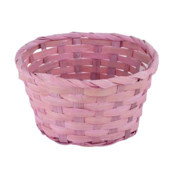 BAMBUSOVÁ MISKA Z PRÚTIA, OKRÚHLA, LEMOVANÁ, RUŽOVÁ
