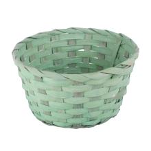 BAMBUSOVÁ MISKA Z PRÚTIA, OKRÚHLA, LEMOVANÁ, ZELENÁ