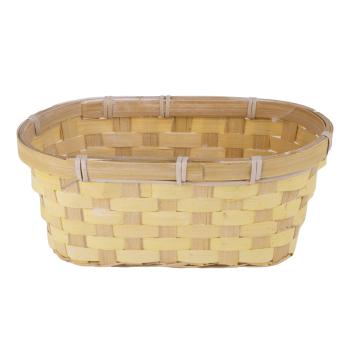 BAMBUSOVÝ PRÚTENÝ KÔŠ, OVÁLNY, S PODŠÍVKOU, PRÍRODNÝ