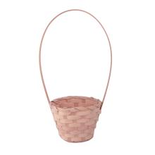 BAMBUSOVÝ PRÚTENÝ KÔŠ, OKRÚHLY, S VEĽKÝMI UŠAMI, LEMOVANÝ, BROSKYŇOVÝ