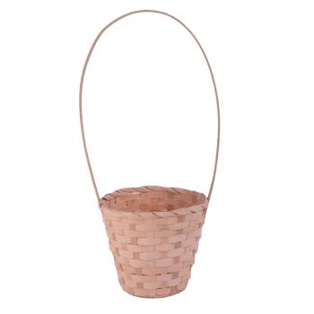 BAMBUSOVÝ PRÚTENÝ KÔŠ, OKRÚHLY, S VEĽKÝMI UŠAMI, LEMOVANÝ, BROSKYŇOVÝ