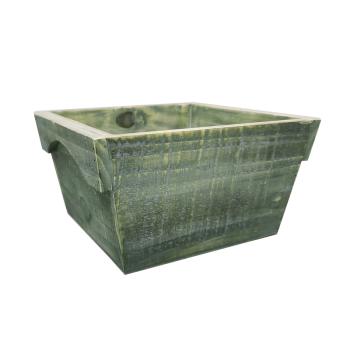 DREVENÝ HRNIEC, TVAR "V", ZELENÝ OKRAJ