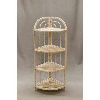 BAMBUSOVÁ ROHOVÁ POLICA, 4 KUSY, PRÍRODNÁ