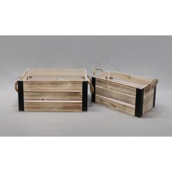 SADA DREVENÝCH DEBNIČIEK, 2 KUSY, ŠNÚRKA S UŠAMI, PÁLENÁ