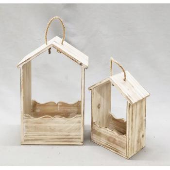 SÚPRAVA DREVENÝCH KURNÍKOV, 2 KUSY, ZÁVESNÉ, PÁLENÉ