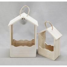 DREVENÝ DOMČEK NA SUDY, 2 KUSY, ZÁVESNÝ, PRÍRODNÝ