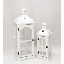 SADA DREVENÝCH KOVOVÝCH LÁMP, 2 KUSY, STAROŽITNÁ STRIEBORNÁ