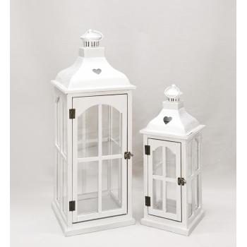 SADA DREVENÝCH KOVOVÝCH LÁMP, 2 KUSY, STAROŽITNÁ STRIEBORNÁ