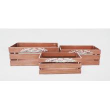 SÚPRAVA DREVENÝCH TRUHLÍC, 3 KUSY, STAROŽITNÁ ZLATÁ