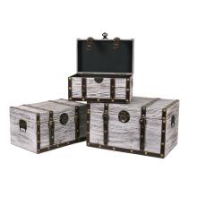 CESTOVNÝ KUFOR Z BOROVICE 3 KUSY SIVÝ