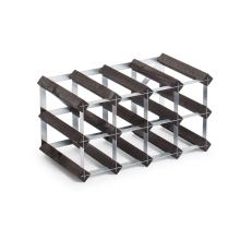 DREVENÝ STOJAN NA VÍNO 12 PRIEHRADIEK, TMAVÝ DUB