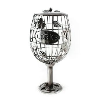 KOVOVÁ ZÁTKA NA VÍNO, POHÁR NA VÍNO
