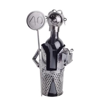 KOVOVÝ STOJAN NA VÍNO S NARODENINOVOU DOSKOU 40