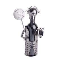 KOVOVÝ STOJAN NA VÍNO S 50 NARODENINOVOU DOSKOU