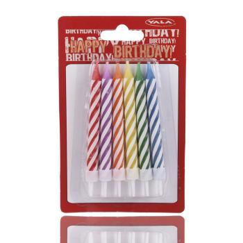 NARODENINOVÁ SVIEČKA, 12 KUSOV, ZMIEŠANÉ FARBY