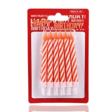 NARODENINOVÉ BALENIE SVIEČOK, 12 KUSOV, ORANŽOVÁ