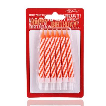 NARODENINOVÉ BALENIE SVIEČOK, 12 KUSOV, ORANŽOVÁ