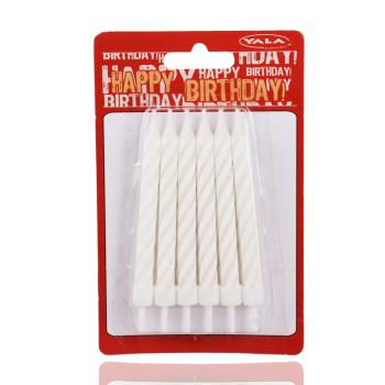 NARODENINOVÁ SVIEČKA, 12 KUSOV, BIELA