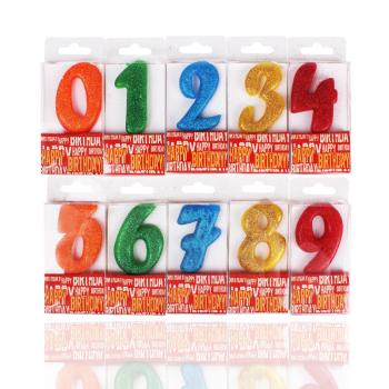 SVIEČKA NARODENINY ČÍSLA TRBLIETAVÉ