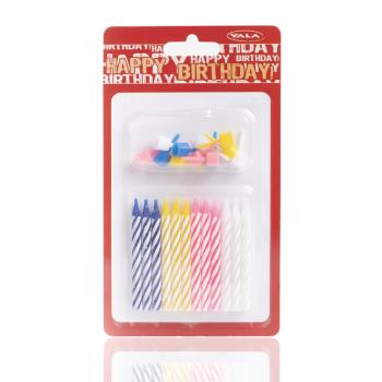 NARODENINOVÁ SVIEČKA S 12 FAREBNÝMI SVIETNIKMI