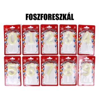 NARODENINOVÁ SVIEČKA S MNOŽSTVOM FOSFORESKUJÚCICH